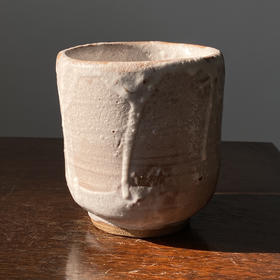 【苏州】日本中古粗陶手作茶碗 带签章 X1535