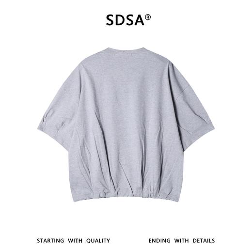 SDSA男装2026新款高贵轻奢韩版简约纯色圆领短袖T恤百搭宽松上衣 商品图4