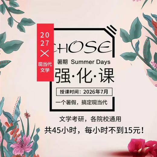 一往2027现当代文学考研强化课45小时各校通用知识点全突破 商品图0