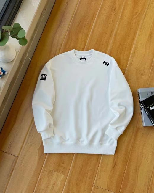 F032320春秋新款纯棉螺纹拼接面料落肩时尚圆领长袖卫衣 商品图6