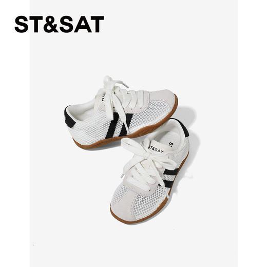 【童鞋】星期六复古校园风网面透气男女童德训鞋SSE2192L6A 商品图3