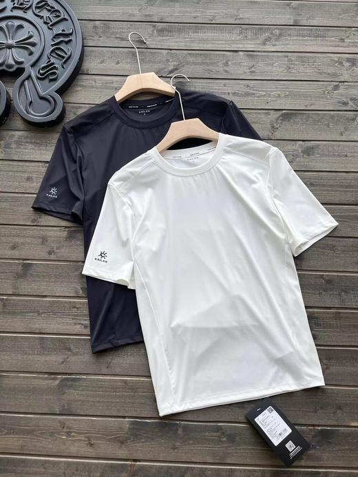 F032301春夏季新款吸湿速干弹力户外登山徒步情侣款圆领短袖T恤 商品图0