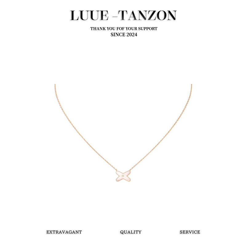 Chaumet尚美Liens结缘系列交叉单钻项链，原版定制超精工