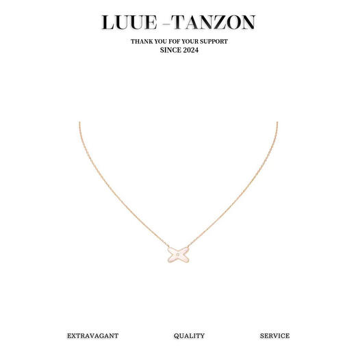 Chaumet尚美Liens结缘系列交叉单钻项链，原版定制超精工 商品图0