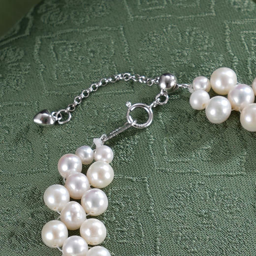 子佩集【月魄珠华】银S925珍珠惜王妃手链【SPB1950001】5mm珠三排珠2601 商品图2