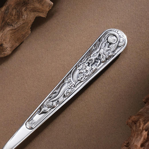 子佩集【龙兴福聚】银S999摆件【SZ000413】餐具龙&福勺子2601 商品图1