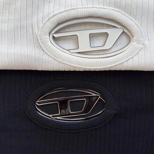 F032359针织镂空金属logo镂空字母金属针织长袖毛衣 商品图2