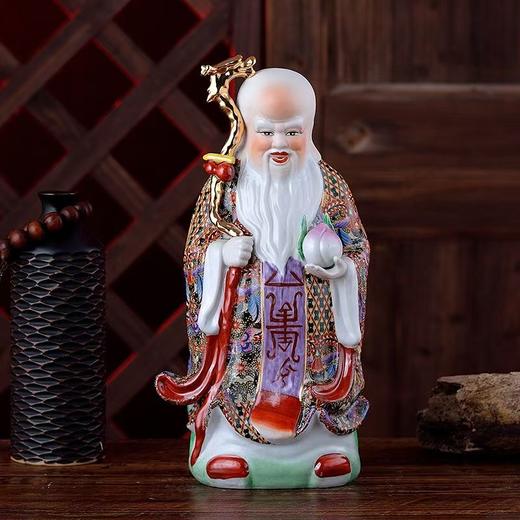 陶瓷福禄寿古彩三星+F箓 商品图4