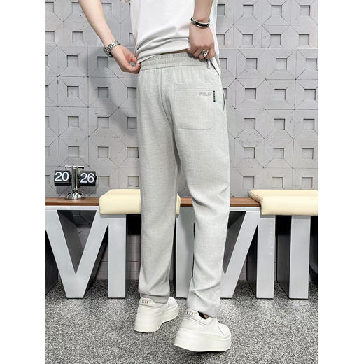 休闲直筒卫裤男士运动宽松简约纯色抽绳松紧腰长裤  KDZC-26012/26011 商品图3