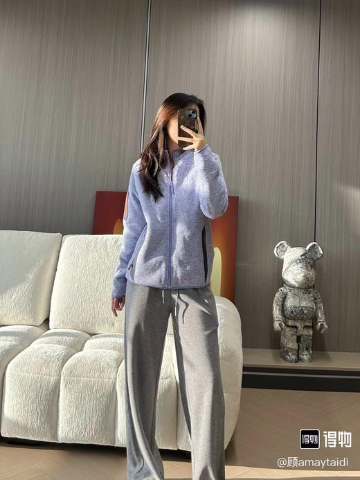 F032349男女立领开衫轻量抓绒外套情侣款户外徒步运动夹克外套 商品图8