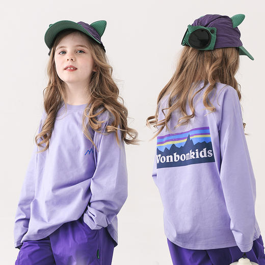 🌟重磅必抢‼️春夏刚需长袖打底，闭眼入不踩雷！💥【vonbonkids山系轻户外冰瓷棉糖果色长袖上衣S07C26006款】，👏质感肉眼可见、上手就爱上‼️ 甄选冰瓷棉面料 商品图9