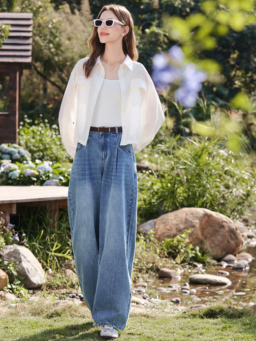 【百图lulu定制】【预售4月10日发】 【原色弯刀裤】 原色高腰弯刀牛仔裤 遮胯显瘦  梨型身材天裤 商品图5