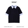 SDSA男装2026新款高贵轻奢慵懒风假两件针织短袖T恤翻领百搭时尚 商品缩略图0