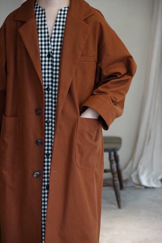 The last flower of the afternoon 栗子色西装大衣外套 商品图6