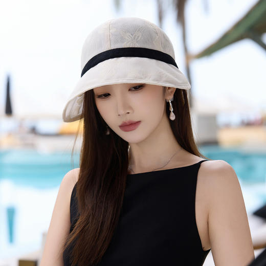 【浅幼 赫本风马术防晒帽】均码，三色可选，防晒值50+，赫本风，优雅文艺，遮阳舒适，轻巧便捷~（72小时发货） 商品图2