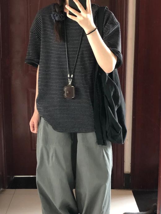 <曾小咸推荐>3.24  日系撞色休闲条纹T 日常109/件 活动价89/件！！【预售款，预计3-15天发货】 商品图7
