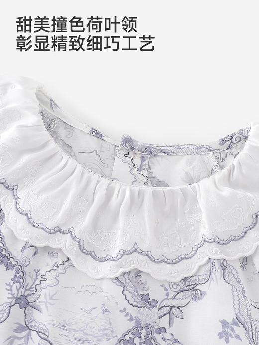 英氏女宝宝连体衣夏季新款短袖哈衣婴儿爬服外出YRHBJ2S033A 商品图3