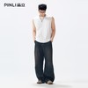 PINLI品立2026夏季宽松纯棉圆领无袖T恤运动健身汗背心男士打底衫GD262114047 商品缩略图1