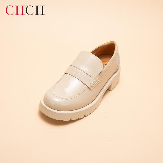 CHCH女式牛皮厚底休闲乐福鞋平衡鞋CP1B5081 商品图6