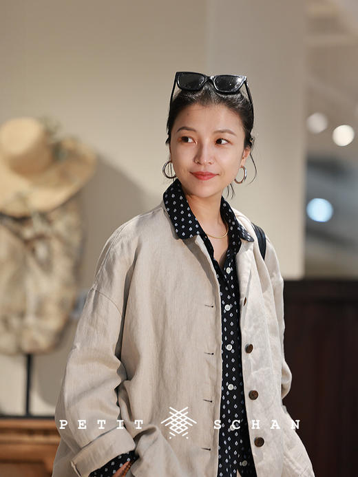 Petit Schan小闪 CLO#1082 Remain unsullied 一尘不染 一千零一夜系列文艺感法国雨露麻短外套 商品图2