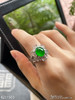 高冰种艳绿蛋面戒指【6211503】具体价格微信咨询 商品缩略图3