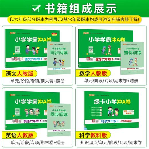 2026小学学霸冲A卷人教版下册同步练习册单元测试卷训练题 商品图1