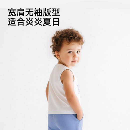 【商场同款】英氏男童背心夏新款圆领打底衫儿童抗菌透气薄款 商品图2