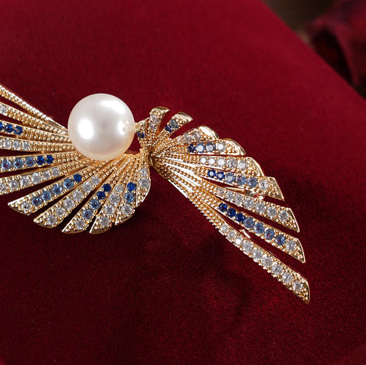 子佩集【闪耀之光】珍珠惜王妃胸针【ZXXZ006】9mm珠镀金旋转2601 商品图2