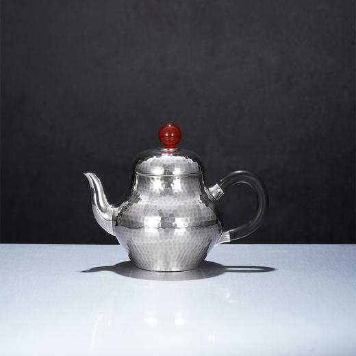 子佩集【丹心照月】银S999摆件【MZYH004】茶具锤纹小茶壶2601 商品图1