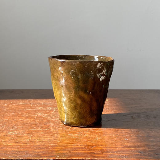 【苏州】日本中古粗陶主人杯 带签章 X1528 商品图0