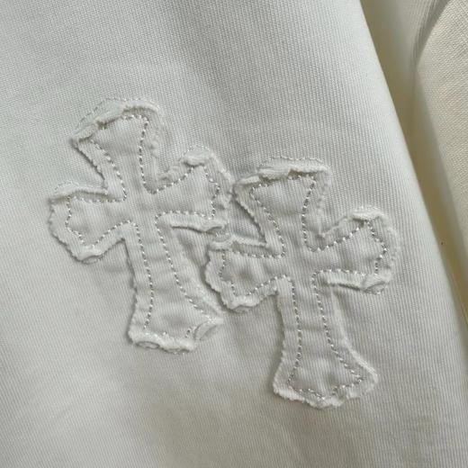 F032326夏季新款时尚百搭男女同款刺绣压花工艺休闲短袖T恤 商品图12