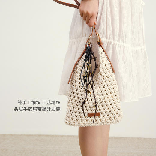 lost in echo2026年春夏新款时髦休闲度假感重手工编织包单肩包女 商品图1