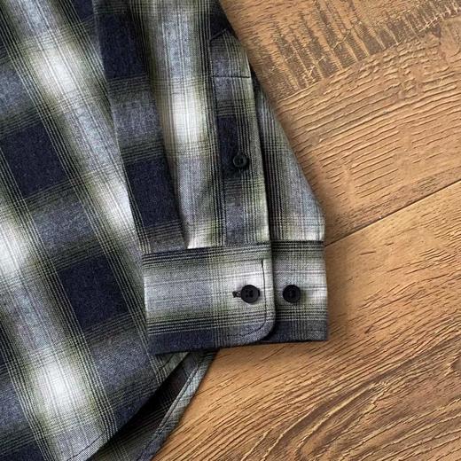 F032341时尚个性春季法兰绒男士休闲通勤衬衣长袖衬衫 商品图12