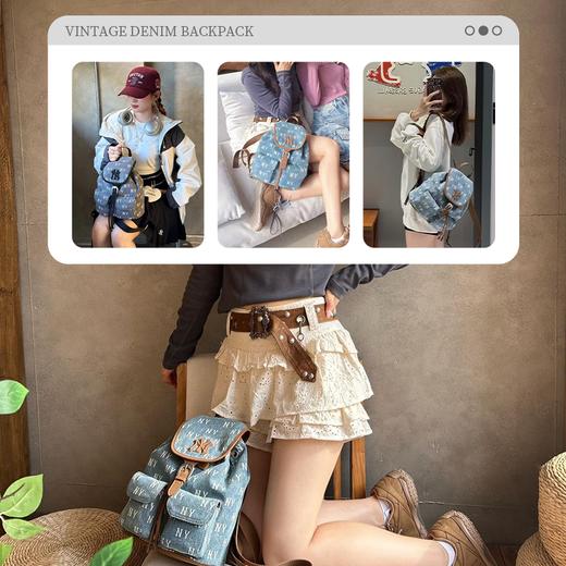 【MLB复古牛仔老花包】轻奢品牌潮酷有型 质感在线耐看百搭 随性演绎日常潮流感（4.4-5号放假不发货） 商品图7