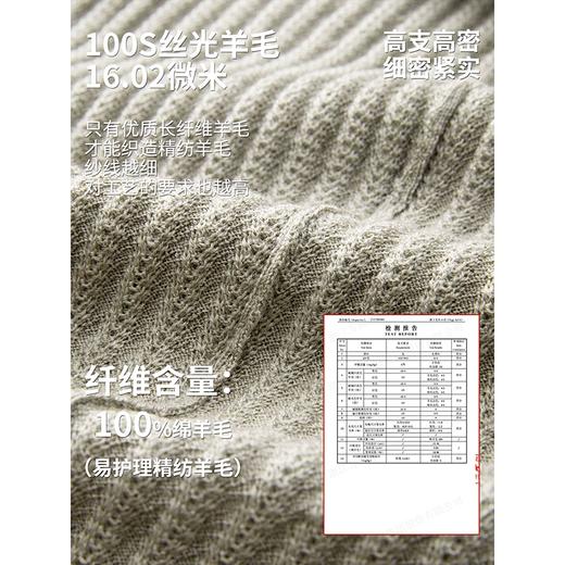 【100%纯羊毛】100支大码男士短袖T恤翻领polo衫半袖丝光羊毛衫   STZZ-STJFW13-145 商品图3