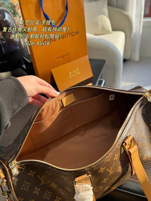 F032357老花帆布大号旅行袋手提斜挎单肩手提包 商品图6
