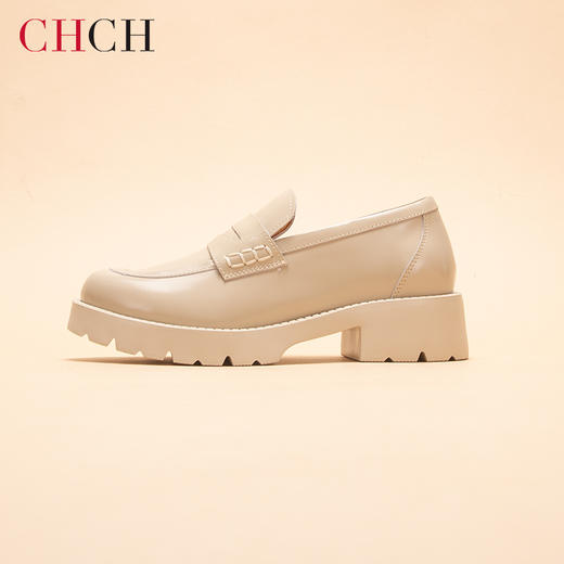 CHCH女式牛皮厚底休闲乐福鞋平衡鞋CP1B5081 商品图4