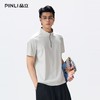 PINLI品立2026夏季新款男士拉链立领纯色短袖POLO衫上衣体恤潮牌GD262112052 商品缩略图3
