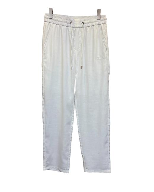 男款亚麻刺绣休闲裤长裤ba015 商品图0