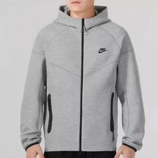 F032380男子全长拉链开襟连帽衫连帽衫针织休闲拼接拉链外套 商品图9