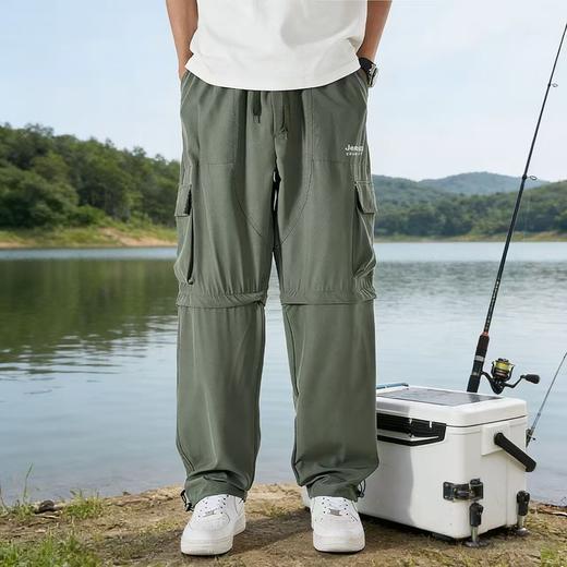 【专属】JEEP SPIRIT 【一裤两穿工装裤】可当短裤 可当长裤 可直筒 可束腿 夏季潮流宽松直筒阔腿休闲裤 商品图1