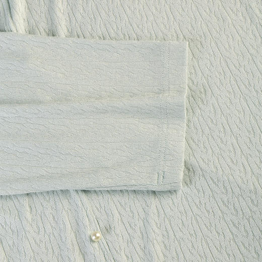 美奈川睡衣女家居服套装花边v领长袖套装 JJ28194 商品图8