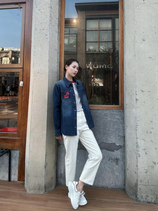 【马上红】噢蜜ooomeooo小马🐎刺绣牛仔外套 商品图5