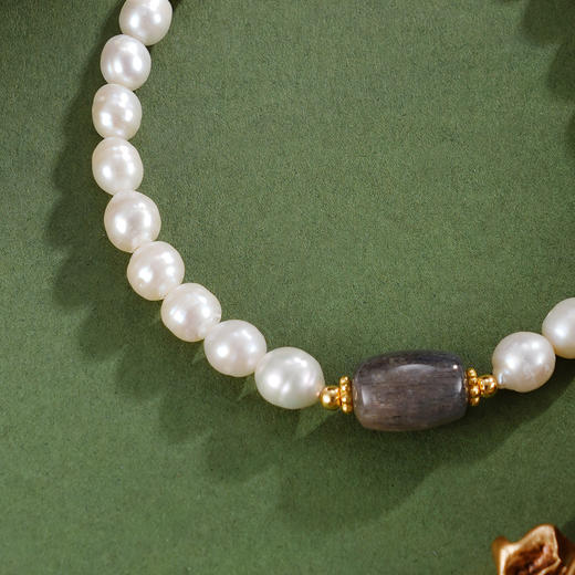 子佩集【女王魅影】银S925珍珠惜王妃手链【SGB0700001】5.5mm珠镀金2601 商品图1