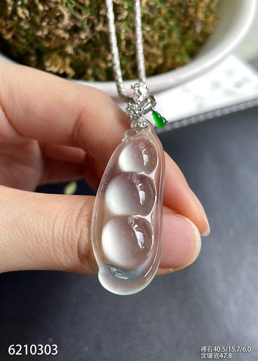 玻璃种福豆吊坠【6210303】具体价格微信咨询 商品图1