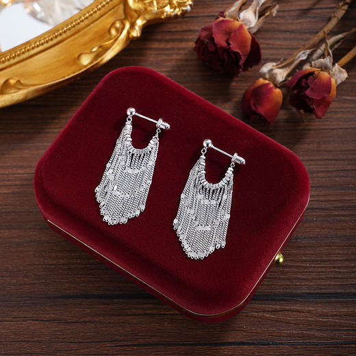 子佩集【光华织梦】银S925耳环【FYE-0572101R】时尚流苏2601 商品图0