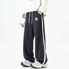 F032329新品复古扎染休闲裤直筒高街脏脏裤针织印花织带拼接街头宽松垂感百搭运动裤 商品缩略图7