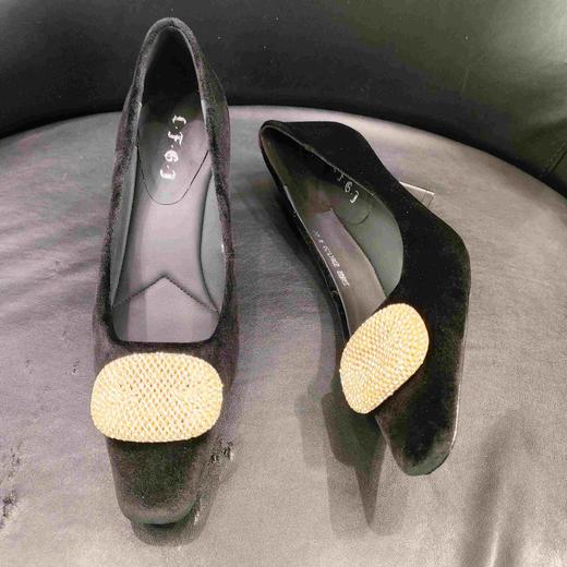 LFGJ X0807丝绒小跟鞋 商品图2