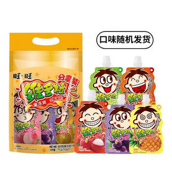 旺旺【热销爆款】维多粒果冻爽 综合口味 750g 休闲零食 可吸果冻 /休闲食品 /果冻/布丁 /果冻 商品图4