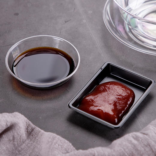 喇叭花一次性酱油盒 托盘寿司盒芥末调味酱油碟 酱料托碟 碟子骨碟圆形酱料碟 商品图2